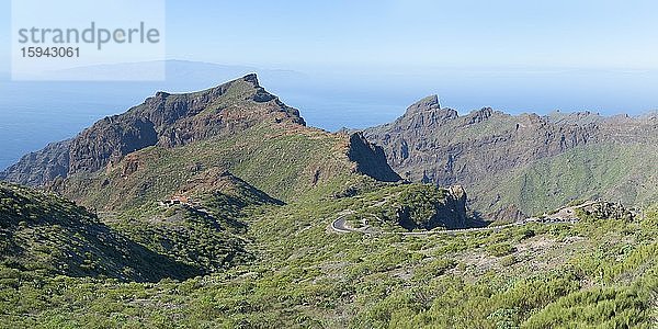 Teno-Gebirge in der Nähe des Dorfes Masca  Teneriffa  Kanarische Inseln  Spanien  Europa