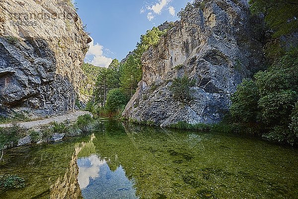 Fluss Matarranya  El Parrizal  Beceite  Katalonien  Spanien  Europa