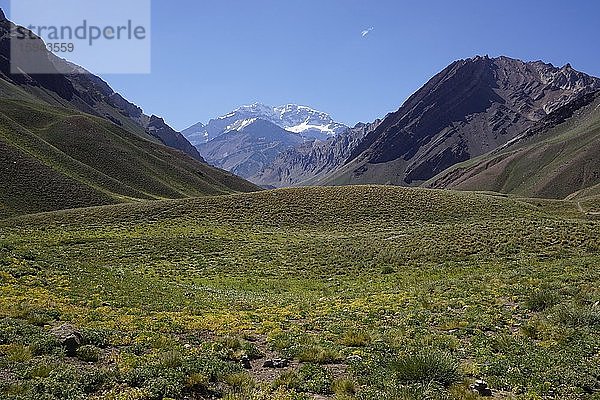 Cerro Aconcagua  Parque Provincial Aconcagua  bei Uspallata  Provinz Mendoza  Argentinien  Südamerika