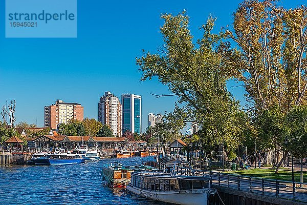 Hafen  Ausflugsboote  Tigre  Río Luján  La Plata Delta  Department Buenos Aires  Argentinien  Südamerika