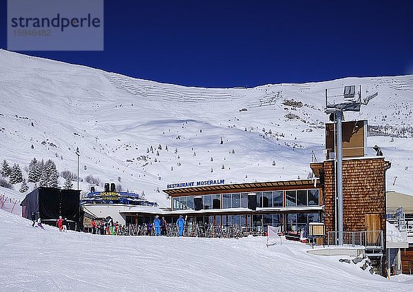 Bergrestaurant Möseralm  Skigebiet Serfaus Fiss Ladis  Tirol  Österreich  Europa