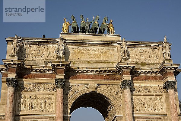 Triumphbogen  Arc de Triomphe du Carrousel  kleiner Triumphbogen  Paris  Ile de France  Frankreich  Europa