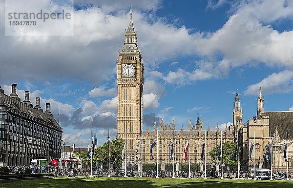 Palace of Westminster  Houses of Parliament  Big Ben  City of Westminster  London  England  Großbritannien  Europa