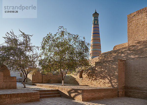Minarett Islam Khodja  Itchan-Kala  Xiva  Usbekistan  Asien