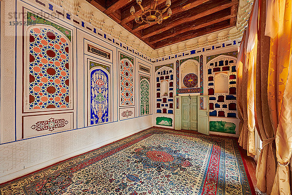 Jüdisch dekoriertes Zimmer  Buchara  Usbeskistan  Zentralasien  Asien