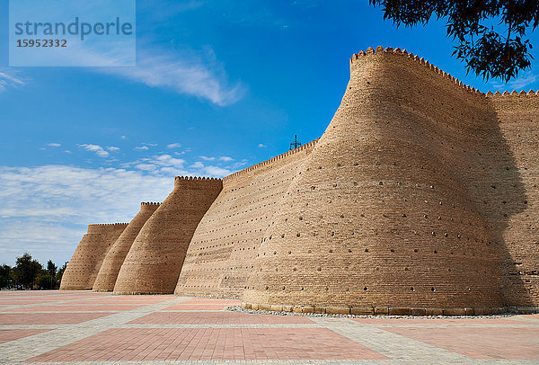 Außenmauer des Ark  Buchara  Usbeskistan  Zentralasien  Asien