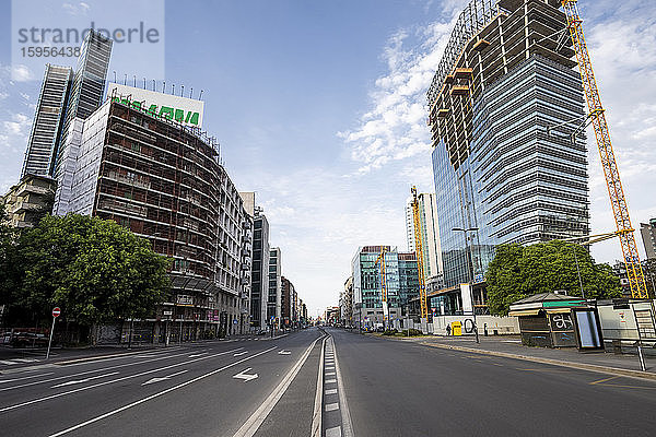 Italien  Mailand  Porta-Garibaldi-Bezirk während des COVID-19-Ausbruchs