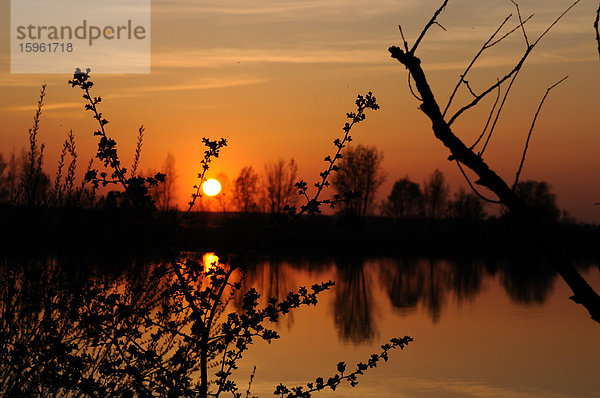 Altmühlsee bei Sonnenuntergang  Deutschland