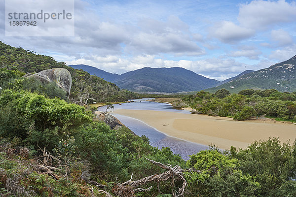 Gezeitenfluss  Wilsons Promontory National Park  Victoria  Australien