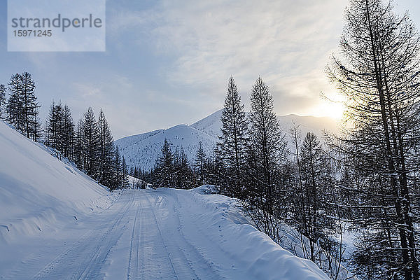 Straße der Knochen im Suntar-Khayata-Gebirge  Republik Sacha (Jakutien)  Russland  Eurasien