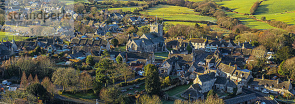 Dorf Corfe Castle  Dorset  England  Vereinigtes Königreich  Europa