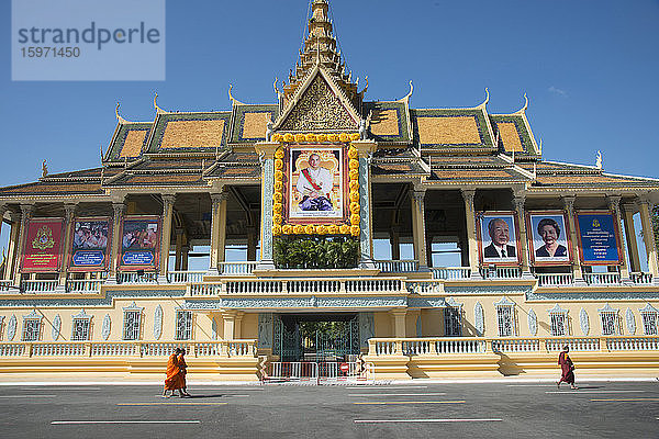 Königlicher Palastkomplex  Phnom Penh  Kambodscha  Indochina  Kambodscha  Südostasien  Asien