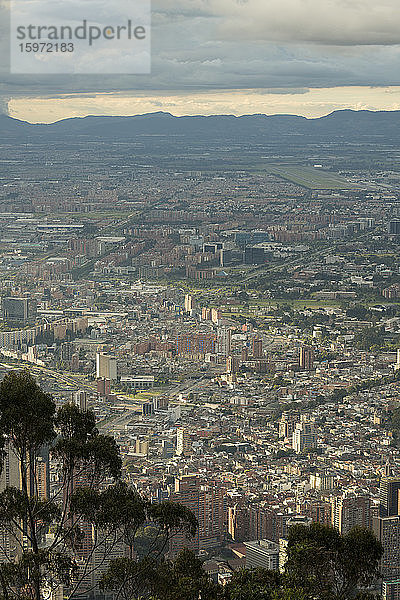 Blick von Cerro Monserrate  Bogota  Cundinamarca  Kolumbien  Südamerika