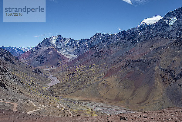 Libertadores-Pass (Bereja-Pass) 4200 m ü.d.M. über die Anden  von Chile nach Argentinien  Argentinien  Südamerika