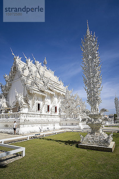 Wat Rong Khun (Weißer Tempel)  Chiang Rai  Nordthailand  Thailand  Südostasien  Asien