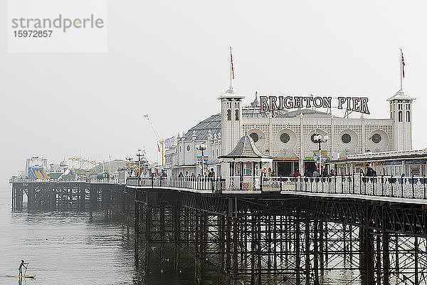 Palace Pier (Brighton Pier)  Brighton  Sussex  England  Vereinigtes Königreich  Europa