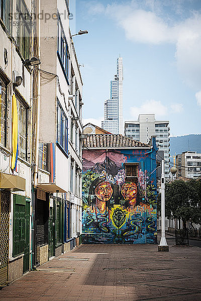Wandmalerei  Bogota  Cundinamarca  Kolumbien  Südamerika