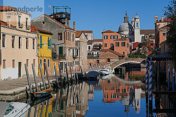 Kirche Rio degli Ognissanti und Gesuati  Dorsoduro-Viertel während der Sperrung des Coronavirus  Venedig  UNESCO-Weltkulturerbe  Venetien  Italien  Europa