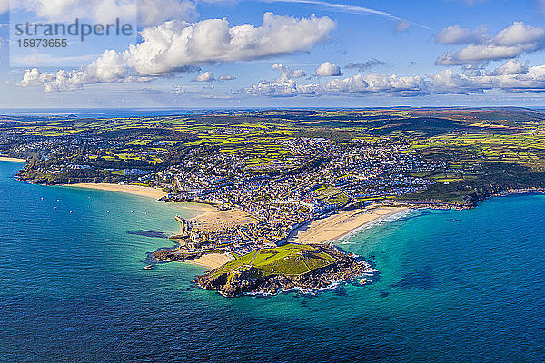 Luftaufnahme von St. Ives  Cornwall  England  Vereinigtes Königreich  Europa
