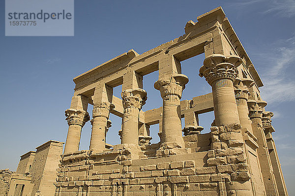 Kiosk von Trajan  Isis-Tempel  UNESCO-Weltkulturerbe  Insel Philae  Assuan  Nubien  Ägypten  Nordafrika  Afrika