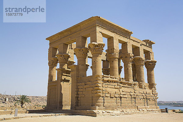 Kiosk von Trajan  Isis-Tempel  UNESCO-Weltkulturerbe  Insel Philae  Assuan  Nubien  Ägypten  Nordafrika  Afrika