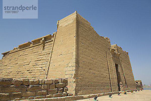 Vorderer Pylon  Mandulis-Tempel  Kalabsha  UNESCO-Weltkulturerbe  nahe Assuan  Nubien  Ägypten  Nordafrika  Afrika
