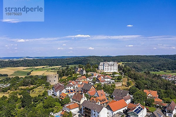 Luftaufnahme  Schloss Lichtenberg  Fischbachtal  Hessen  Deutschland  Europa
