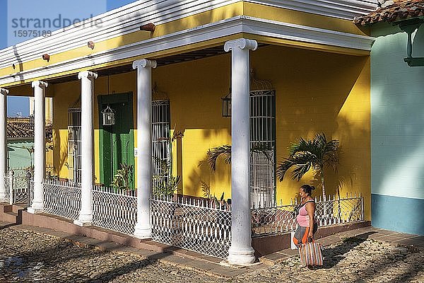 Das Museo de Arqueología auf der Plaza Mayor in der kolonialen Altstadt  Trinidad  Kuba  Mittelamerika