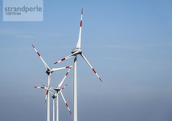 Windräder  Grevenbroich  Nordrhein-Westfalen  Deutschland  Europa