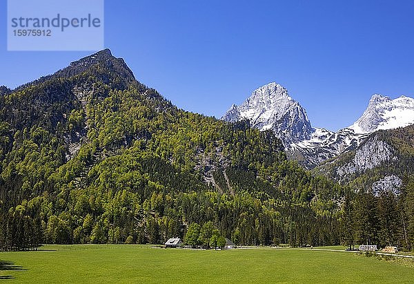 Almhütte Polsterstüberl im Stodertal  Großer Priel  Totes Gebirge  Hinterstoder Region Pyhrn-Priel  Pyhrn-Eisenwurzen  Totes  Traunviertel  Oberösterreich  Österreich  Europa