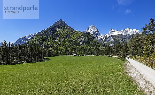 Almhütte Polsterstüberl im Stodertal  Großer Priel  Totes Gebirge  Hinterstoder Region Pyhrn-Priel  Pyhrn-Eisenwurzen  Totes  Traunviertel  Oberösterreich  Österreich  Europa