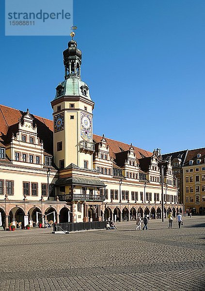 Altes Rathaus am Leipziger Markt  Leipzig  Sachsen  Deutschland  Europa