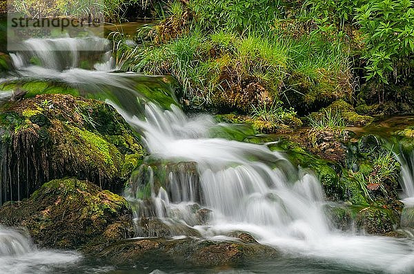 Kleiner Wasserfall am Fluss Una  Bosanska Krupa  Bosnien und Herzegowina  Europa