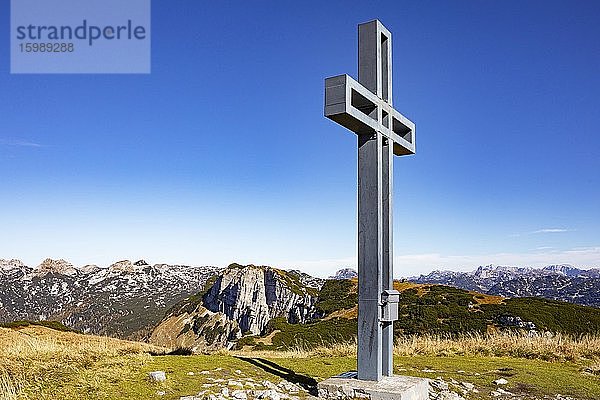 Gipfelkreuz am Loser  Loser Plateau  Totes Gebirge  Altaussee  Aussseland  Salzkammergut  Steiermark  Österreich  Europa