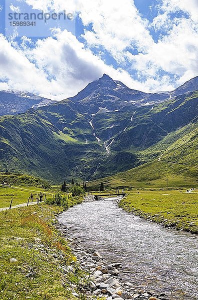 Wanderweg entlang der Nassfelder Ache  Nassfeldtal  Nassfeld  Sportgstein  Gasteinertal  Hohe Tauern  Bad Gastein  Land Salzburg  Österreich  Europa