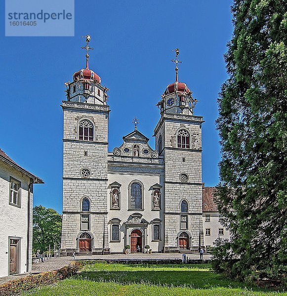 Klosterkirche St. Maria  Rheinau  Kanton Zürich  Schweiz  Europa