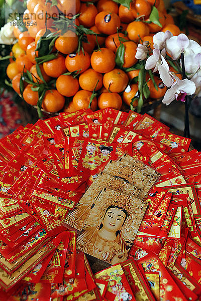 Rote Umschläge ( hongbao ) für das chinesische Neujahrsfest