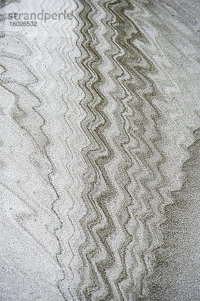 Wellenmuster im Sand  Sandstrand  Sandfly Bay  Otago  Südinsel  Neuseeland  Ozeanien