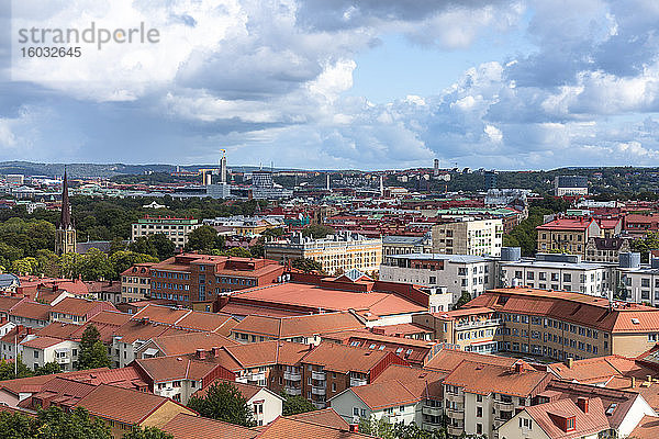 Erhöhte Ansicht des Stadtzentrums von Göteborg  Schweden  Skandinavien  Europa