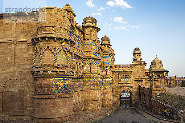 Elefantentor (Hathiya Paur)  Man Singh Palast  Fort Gwalior  Gwalior  Madhya Pradesh  Indien  Asien