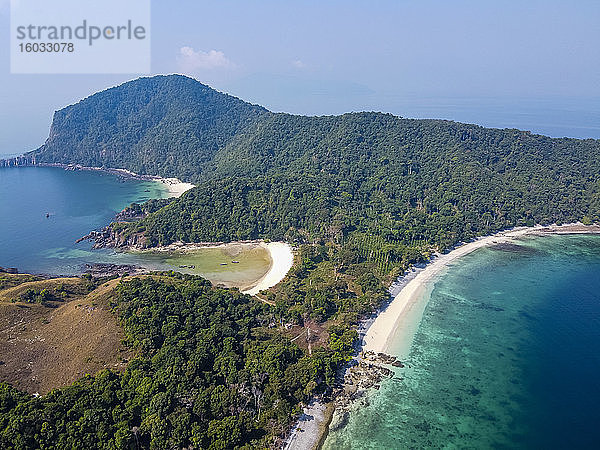Luftaufnahme durch Drohne von Smart Island  Mergui (Myeik) Archipel  Myanmar (Burma)  Asien