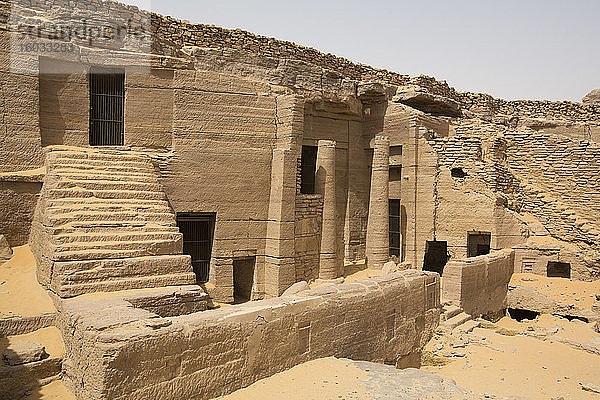 Gräber der Adeligen  Assuan  Ägypten  Nordafrika  Afrika