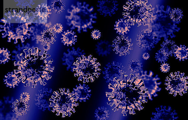 Digital erzeugtes Bild des Coronavirus