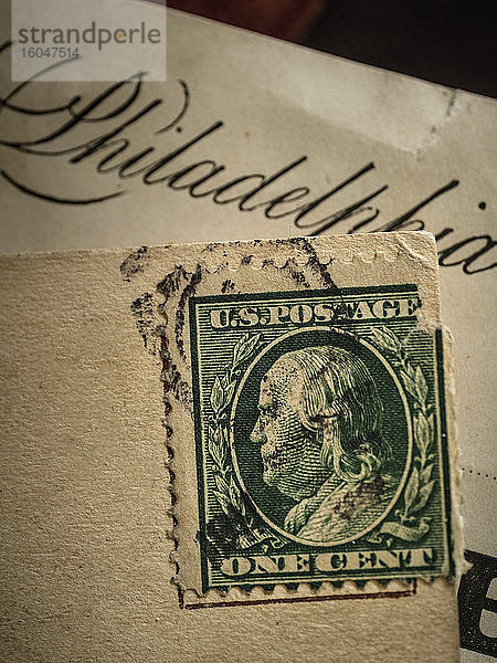 Briefmarke mit Benjamin Franklin