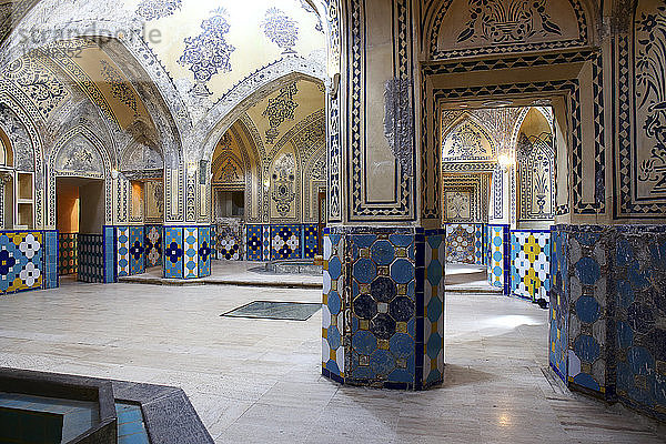 Innenraum des Badehauses von Sultan Amir Ahmad  auch bekannt als Badehaus in Kashan Qasemi  Iran