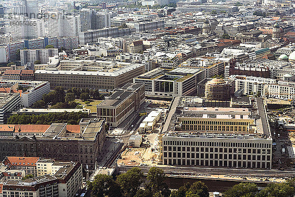 Deutschland  Berlin  Luftaufnahme des Palastes der Republik und umliegender Gebäude