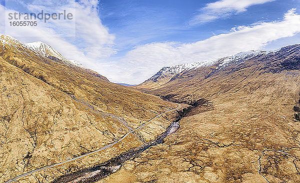 UK  Schottland  Luftaufnahme von Glen Etive