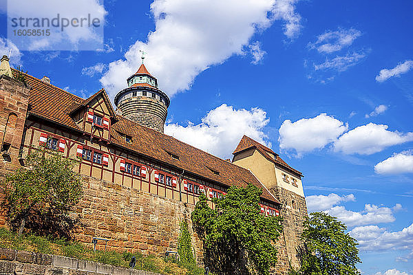Deutschland  Bayern  Nürnberg  Festungsmauer der Nürnberger Burg