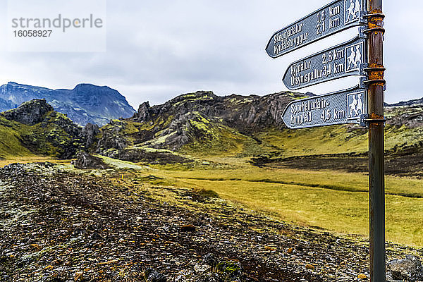 Wanderwege in Südisland; Grimsnes- og Grafningshreppur  Südliche Region  Island