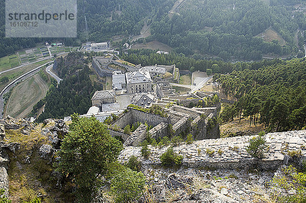 Europa  Italien  Piemont  Forte di Fenestrelle. Die größte Alpenfestung Europas  erbaut 1727.